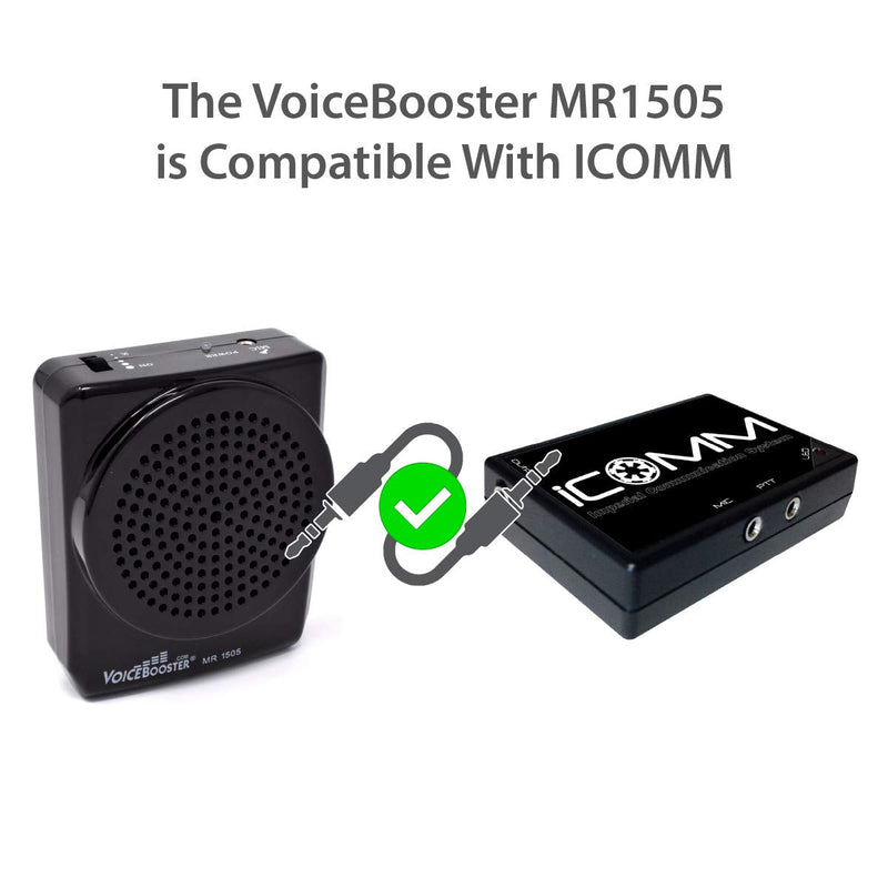 [Australia - AusPower] - VoiceBooster Voice Amplifier 12watts Black MR1505 by TK Products, Portable, for Teachers, Coaches, Tour Guides, Presentations, Costumes, Etc. 