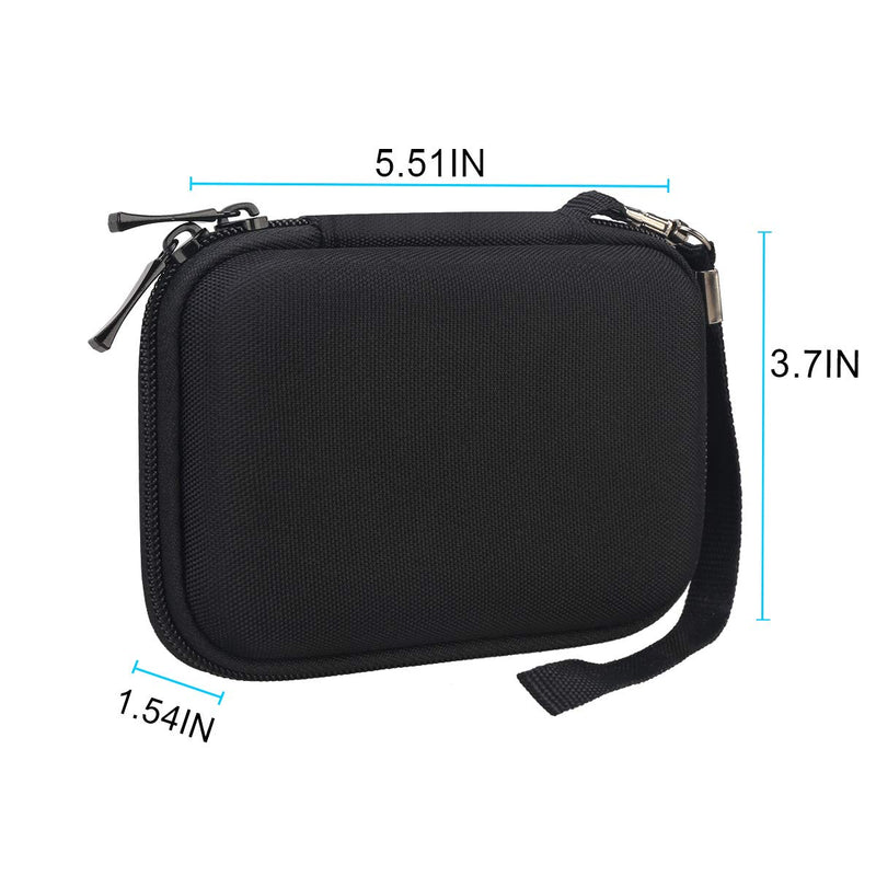 [Australia - AusPower] - Lacdo Hard Carrying Case for Samsung T7 Shield / T7 / T7 Touch Portable Solid State Drives 500GB 1TB 2TB USB 3.2 External SSD Hard EVA Shockproof Storage Travel Bag, Black 