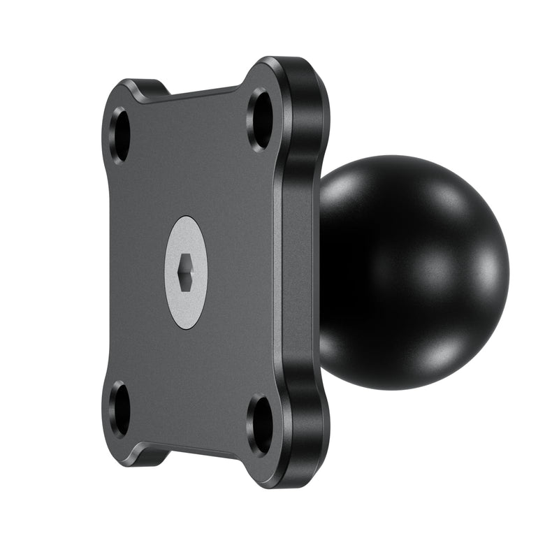 [Australia - AusPower] - BRCOVAN 2 PCS, 1'' Ball Mount Base with Aluminum Alloy 4-Hole AMPS Square Plate & 1'' TPU Ball Adapter Compatible with RAM Mounts B Size 1 Inch Ball Double Socket Arm 