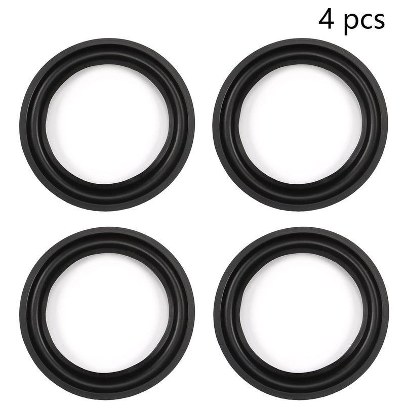 [Australia - AusPower] - Fielect 4Pcs 4 Inch Speaker Rubber Edge Surround Rings Replacement Parts for Speaker Repair or DIY 4" 