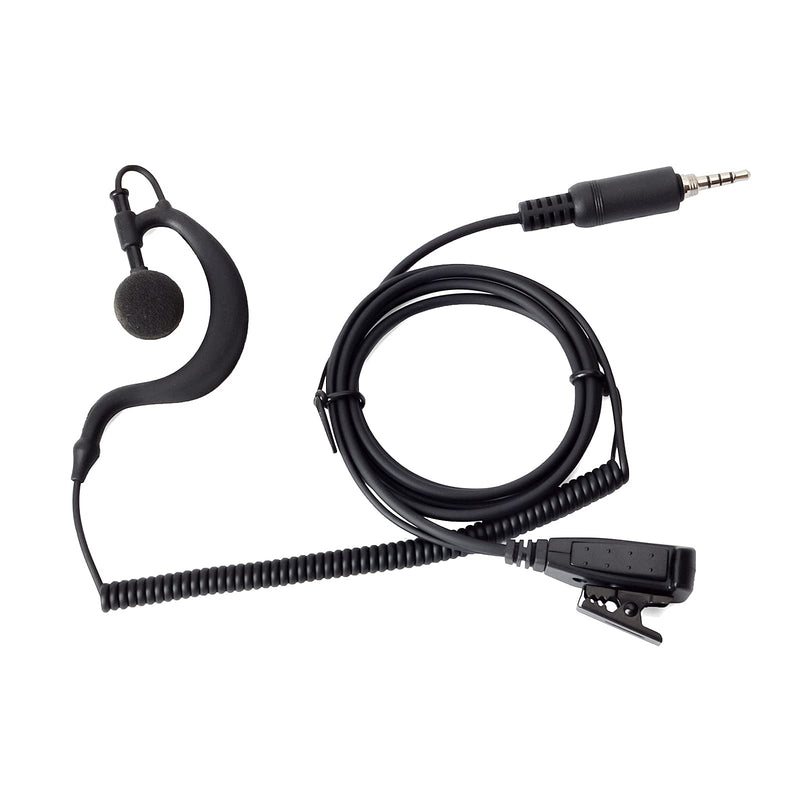 [Australia - AusPower] - HYS G Shape Earpiece Headset with Built-in line mic PTT(Push to Talk) Ear Hook Earpiece(3.5mm S/P 4C Thread) Jack for Yaesu Vertex VX-6R VX-7E VX-127 VX-170 Handheld Radio 