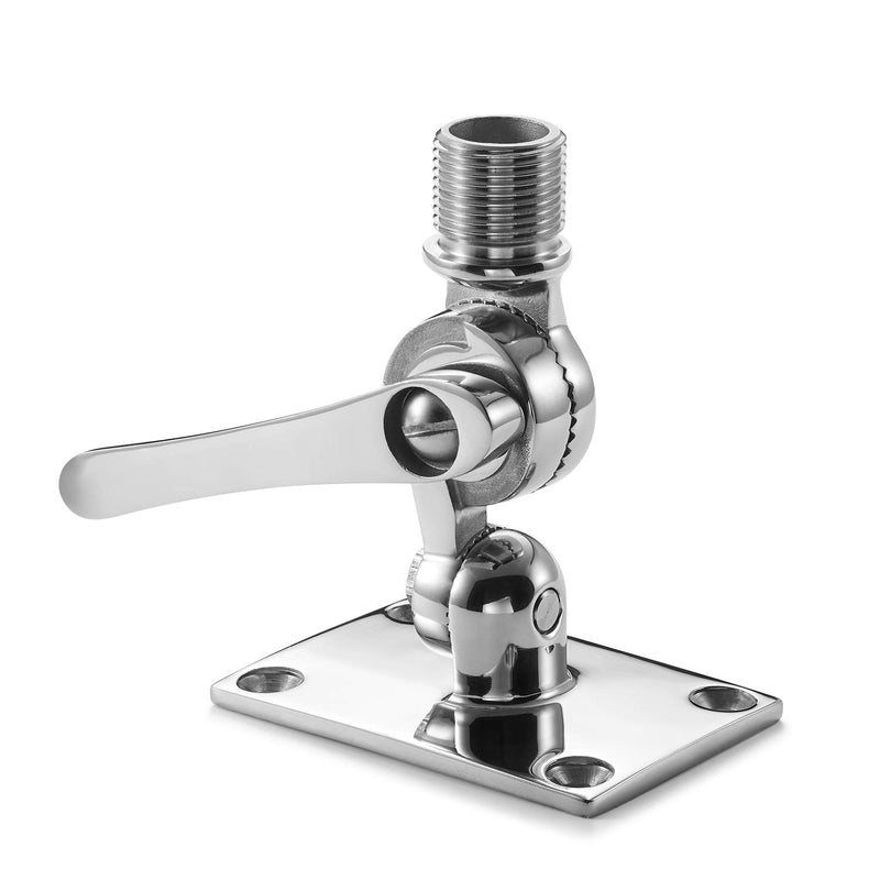 [Australia - AusPower] - ZOMCHAIN Marine VHF Antenna Mounts, Ratchet Mount, 316 Stainless Steel Adjustable Base Mount for Boat 