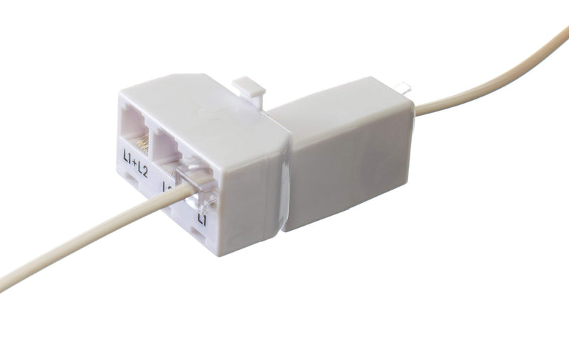 [Australia - AusPower] - Telephone Cord Coupler - Landline Phone In Line Coupler - 4 Conductor (2) Telephone Lines - 3 Pack (WHITE) Phone Coupler White, 3 Pack 