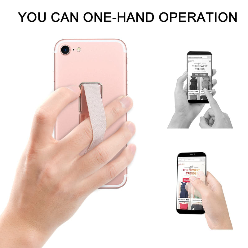 [Australia - AusPower] - Cell Phone Holder for Hand, CISID Phone Finger Holder Loop Strap Grip with Stand for Phone Compatible with iPhone Samsung and Most Smartphones(Black Black Black Black 4PCS) Black,Black,Black,Black 