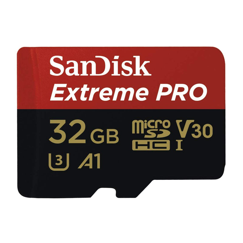 [Australia - AusPower] - SanDisk Extreme PRO microSDHC Memory Card Plus SD Adapter up to 100 MB/s, Class 10, U3, V30, A1 - 32GB SDSQXCG-032G 