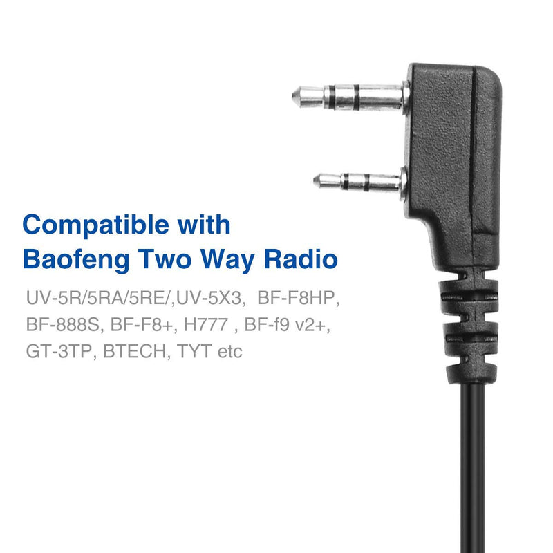 [Australia - AusPower] - Baofeng Two Way Radio Handheld Speaker Mic Microphone, Remote Shoulder Mic for BaoFeng UV-5R BF-888S UV-82 UV-S9 BF-F8HP UV-10R UV-11R BF-H6 GT-3 GM-15PRO Ham Two Way Radio Walkie Talkie (4 Pack) 