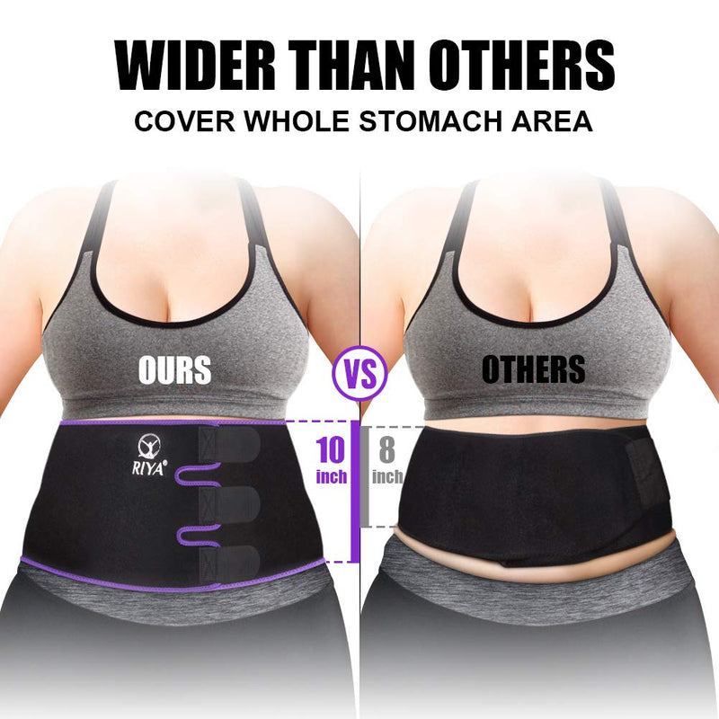 [Australia - AusPower] - Waist Trimmer Sweat Waist Trainer Women Waist Sweat Belt Band Belly Stomach Wrap Belt M: 8.5"Width x 39"Length 