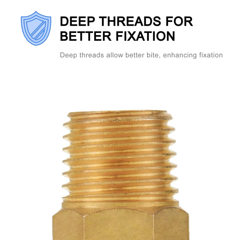 [Australia - AusPower] - Hose Fitting, SUNGATOR Brass Hose Barb Fitting, Adapter, 1/4" Barb x 1/4" NPT Male Pipe (4-Pack) 