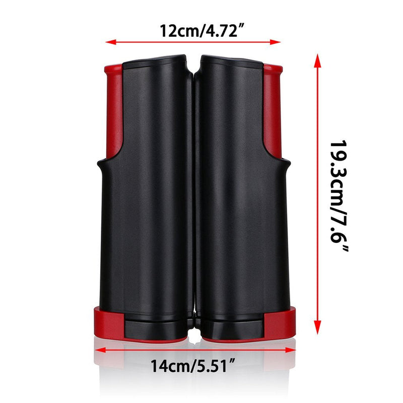 [Australia - AusPower] - Hipiwe Retractable Table Tennis Net Replacement, Ping Pong Net and Post with PVC Storage Bag, 6 Feet(1.8M, Fits Tables Up to 2.0 inch 5.0 cm Black 