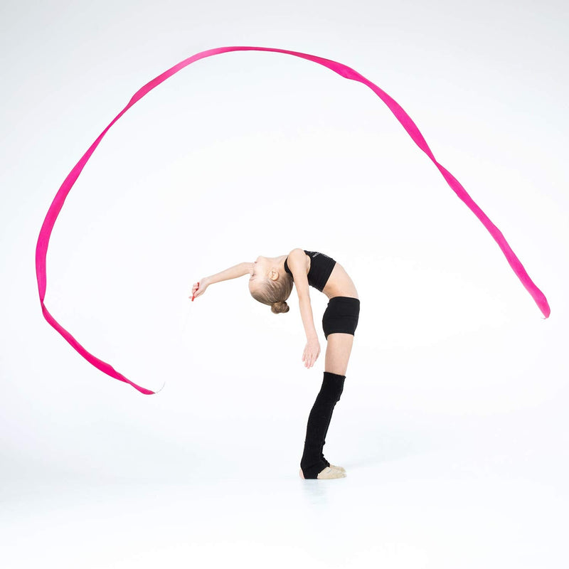 [Australia - AusPower] - Aneco 24 Pieces Dance Ribbons Streamers Rhythmic Gymnastics Ribbon Wands Artistic Dancing, Baton Twirling, 24 Colors 