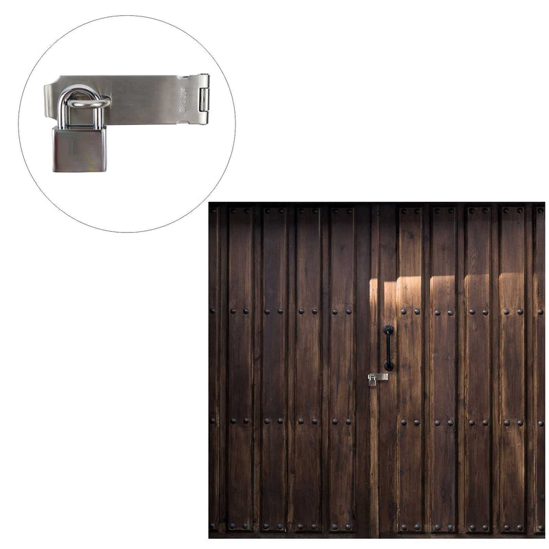 [Australia - AusPower] - Safety Door Hasp Padlock Latch Lock,SUS 304 Polished Brushed Surface,Hasp Lock Latch(3"/80cm) Thicken HaspLock Suitable for Doors,Sheds,Closets,Lockers(3"Hasp-Silver) 3"(Hasp Silver) 