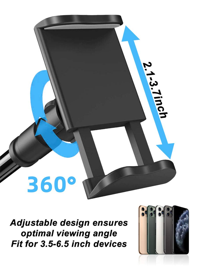 [Australia - AusPower] - Gooseneck Bed Phone Holder Mount, Eaxxfly Flexible Long Arm Clip Clamp for Desk, Bendy Lazy Bracket Bedside Stand, for iPhone 11 Pro Xs Max XR X 8 7 6 Plus Samsung S20 S10 S9 S8 Plus GPS 