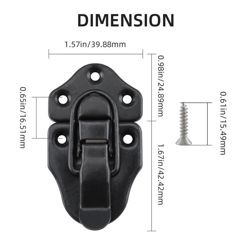 [Australia - AusPower] - HOME MASTER HARDWARE 2 Pack Duckbilled Hasp Latch Chest Latch Toggle Hasp Latches with Screws for Jewelry Box Ordinary Box Wooden Case Furniture Decoration Oil Rubbed Bronze Finish 2 Sell Pack Oil-Rubbed Bronze 