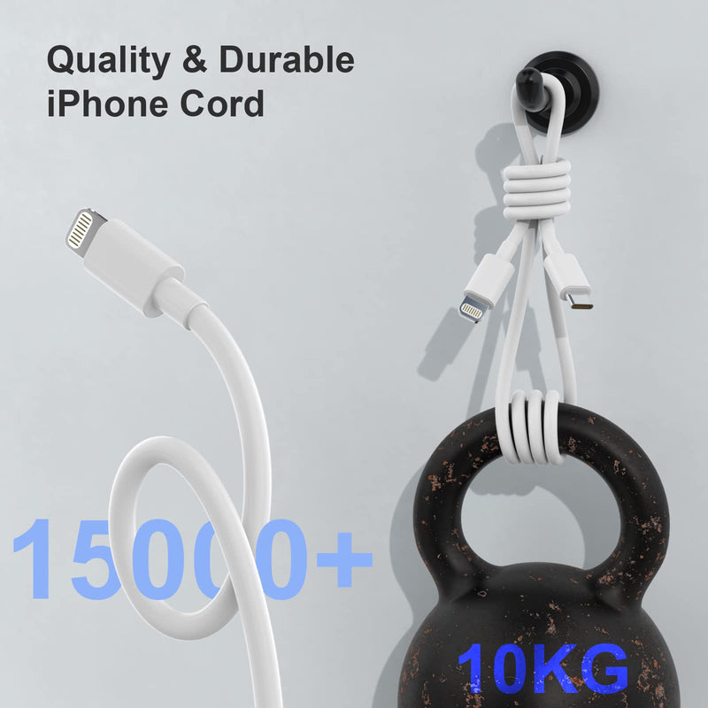 [Australia - AusPower] - iPhone Charger [Apple MFi Certified] 2 Pack 20W PD USB C Wall Fast Charger Adapter with 2 Pack 6FT Type C to Lightning Cable Compatible with iPhone 14 13 12 11 Pro Max XR XS X,iPad White 