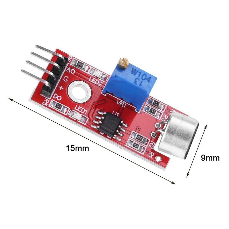 [Australia - AusPower] - DC 3.3V/5V Microphone Module,High Sensitivity Microphone Audio Amplifier Module Output 20dB Gain Low Noise 