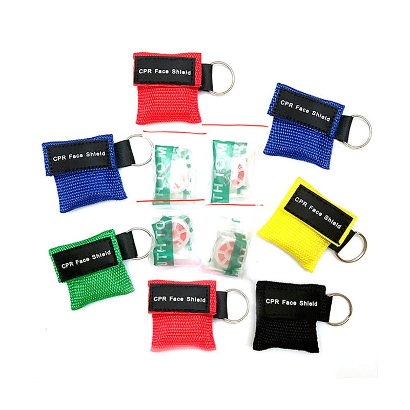 [Australia - AusPower] - Aoutacc CPR Face Shield Mask, Keychain Mask Disposable Emergency Kit CPR Face Shields Pocket Mask for First Aid Cardiac Resuscitation Training 50 