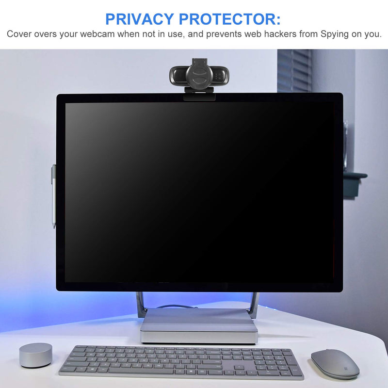 [Australia - AusPower] - Webcam Cover, 3 Pack Webcam Privacy Shutter Protects Lens Cap Hood Cover with Strong Adhesive, Protecting Privacy and Security for Logitech HD Pro Webcam C920 and C930e and C922X 