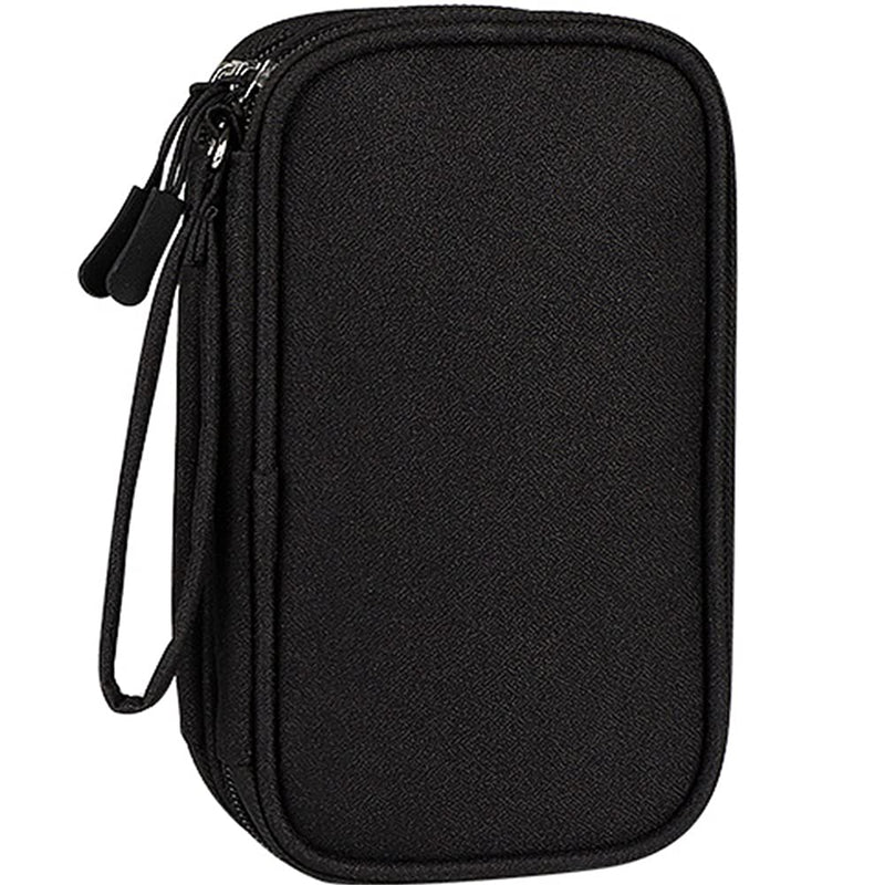[Australia - AusPower] - Electronics Accessories Organizer Bag, Portable Tech Gear Phone Accessories Storage Carrying Travel Case Bag for Charger USB Cables SD Memory Cards Earphone Flash Hard Drive – Black 