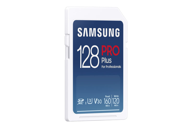 [Australia - AusPower] - SAMSUNG PRO Plus SDXC 128GB Full Size SD Memory Card w/Adapter, Supports 4K UHD Video, Storage Expansion for Digital Media Professionals, Photographers, MB-SD128K/AM Full Size SD PRO PLUS Read/Write 100/90 MB/s 