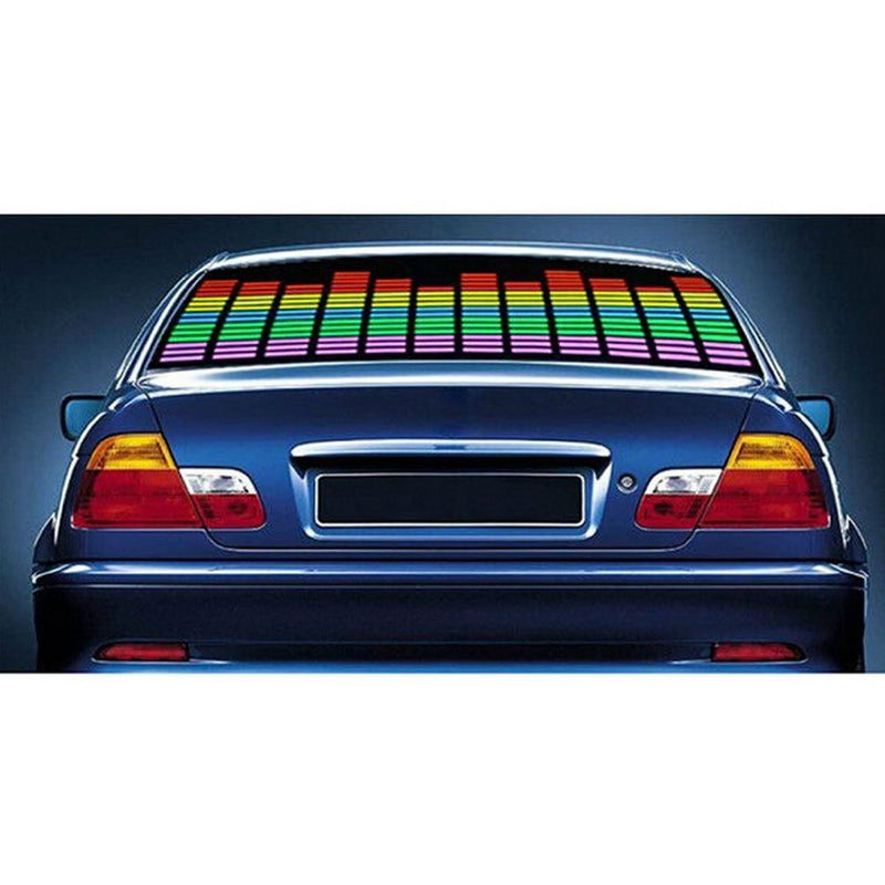 [Australia - AusPower] - ESUPPORT 45 x 11cm Sound Music Activate Sensor Car Auto Sticker LED Light Equalizer Glow Multi Colour 