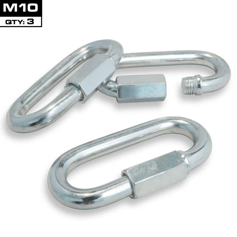 [Australia - AusPower] - Meister Quick Link Screwlock Carabiners - Galvanized Steel w/Threaded Hex Connector 