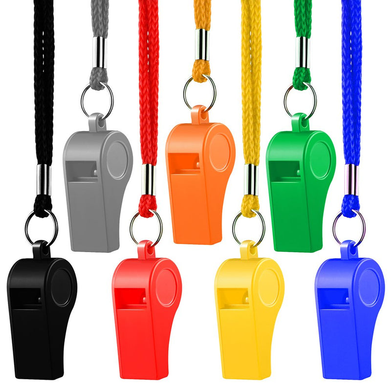 [Australia - AusPower] - Hipat Whistle, 12 Packs Sports Whistles with Lanyard, Loud Crisp Sound Whistle Bulk Ideal for Coaches, Referees, and Officials 