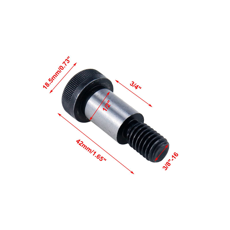 [Australia - AusPower] - Sydien 6Pcs Alloy Steel Hexagon Socket Head Shoulder Screw Bolt 1/2" Shoulder Dia 3/4" Shoulder Length 3/8"-16 UNC Thread 
