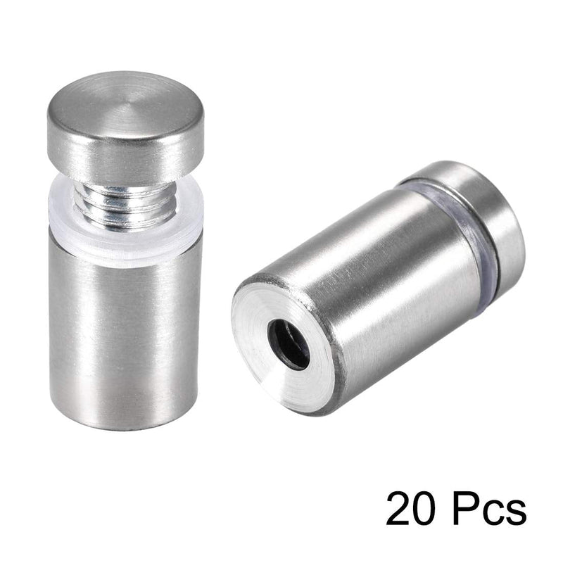 [Australia - AusPower] - uxcell 5/8 Dia x 1-1/16"(16x27mm) Standoff Screws Wall Mount Sign Holders Acrylic Glass Nails with Screws 20pcs 