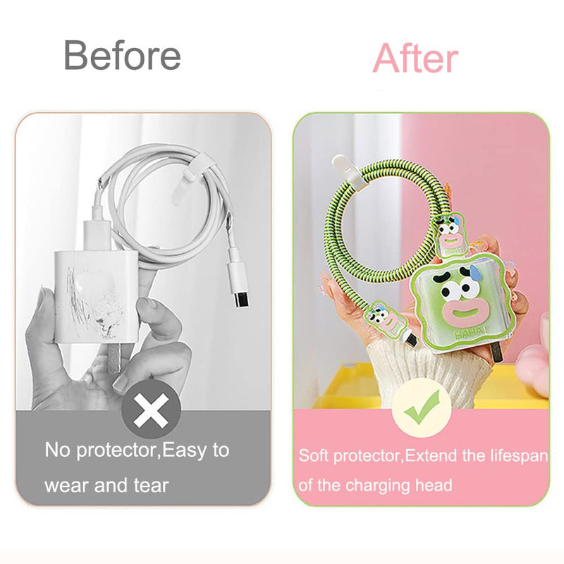 [Australia - AusPower] - ZOSTLAND 18W 20W Cute Humor DIY Cable Protector USB Charger Saver Charging Data Earphone Line Bite Organizor Compatible with All iPhone 11 12 13 14 15 Pro Max Mini etc USB Wire (Funny) Funny 