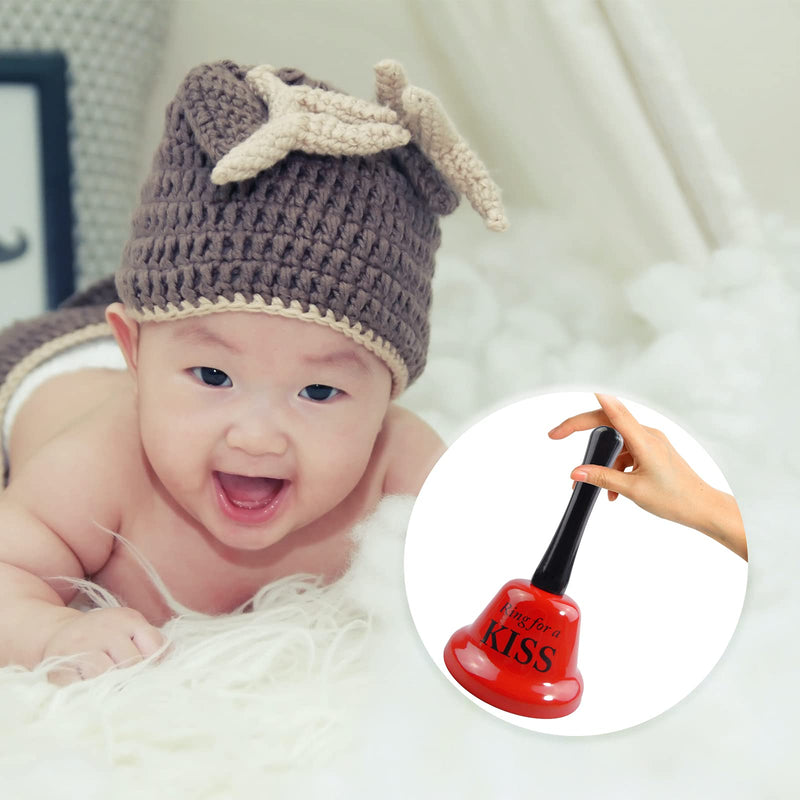 [Australia - AusPower] - 2 Pieces Ring for A Kiss Call Bell Hand Bell Service Bell Bar Counter Top Service Call Bell Ring Reception Bell Service Bell Wedding Events Bell Party Events Bell 