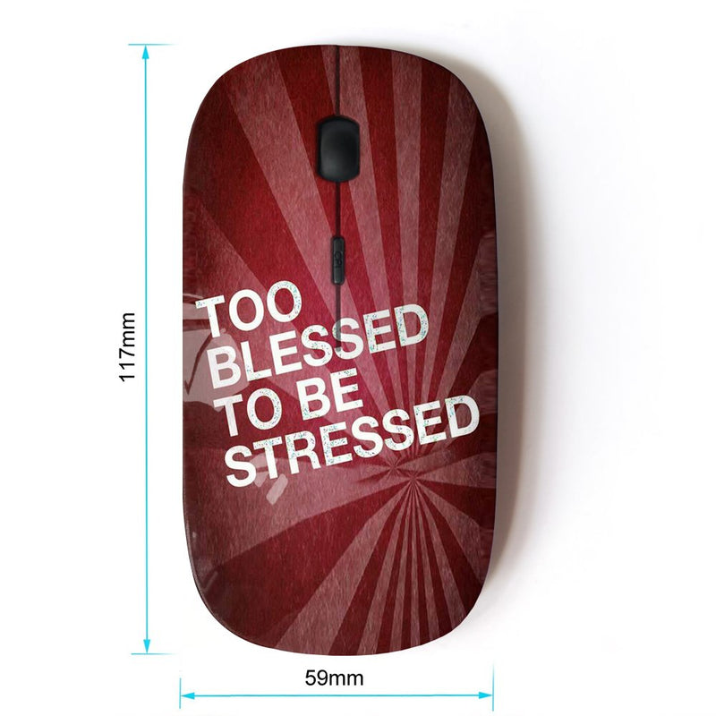 [Australia - AusPower] - KOOLmouse [ Optical 2.4G Wireless Computer Mouse ] [ Bible Verse Too Blessed to BE Stressed ] 