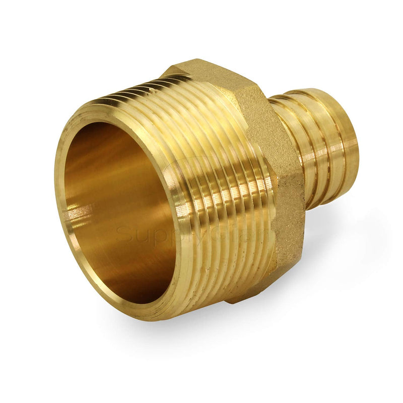 [Australia - AusPower] - Supply Giant FQNB3410-5 PEX Barb x Male Pipe Thread Adapter Fitting, 3/4 x 1, Brass 