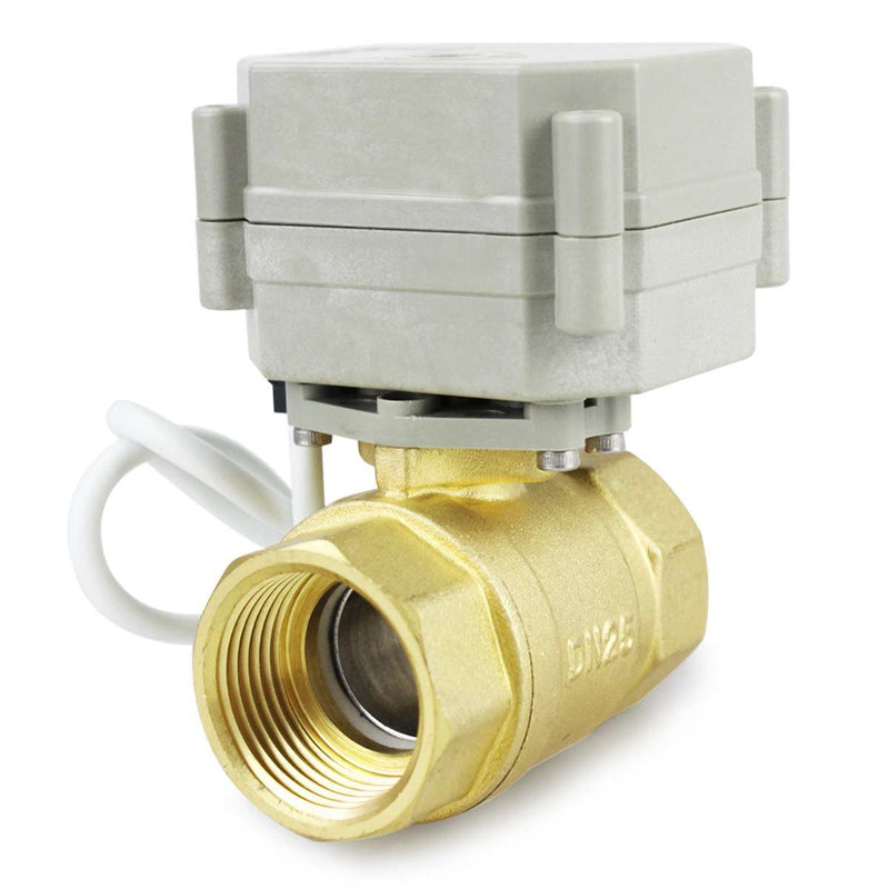 [Australia - AusPower] - HSH-Flo 2 Way 1/2" 3/4" 1" 1-1/4" 110-230VAC Brass On/Off Auto Return Electrical Position Feedback Motorized Ball Valve (1 Inch) 1 Inch 