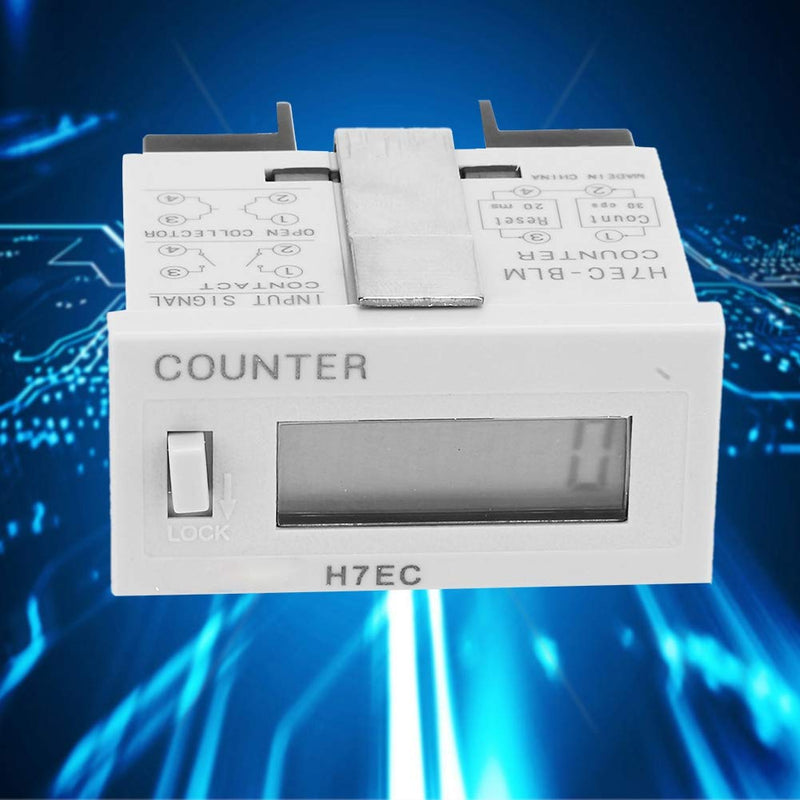 [Australia - AusPower] - H7EC-BLM Electronic Counter Digital Electrical Counter Totalizer without Voltage Input with 6-Digit LCD Display 