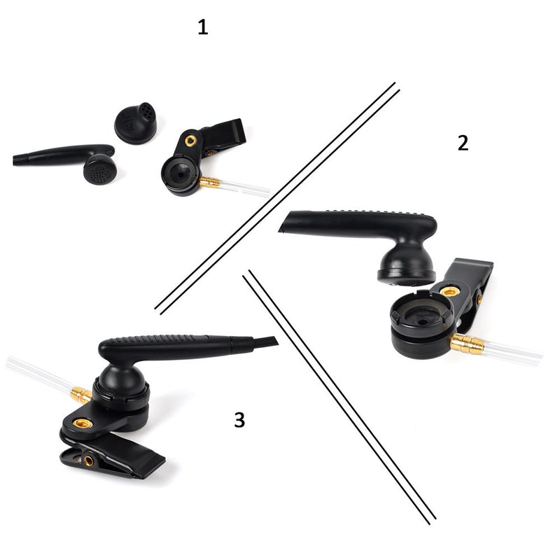 [Australia - AusPower] - HYS Surveillance Headset Earpiece PTT Mic with Extra Acoustic Tube Earpiece for Motorola 2-Pin Radio CP200 GP2000 CLS1410 CLS1450 CLS1100 (1 Pack) 