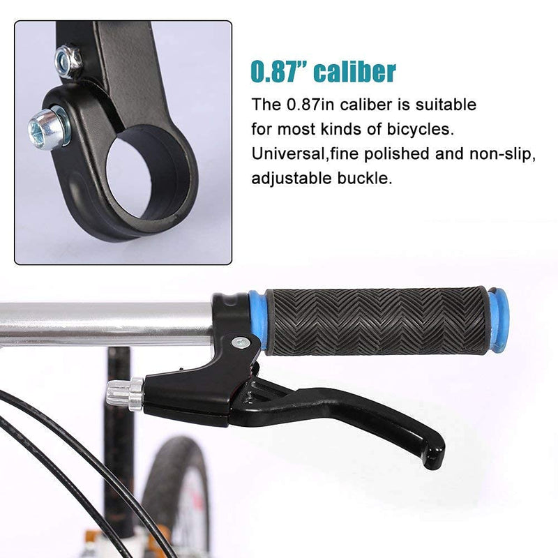 [Australia - AusPower] - 1 Pair Bicycle Brake Lever, V-Brake Handlebar Aluminium Alloy Bike Brake Handle Universal 2.2cm for Most Bicycle, Road Bike, Mountain Bike (Black) 