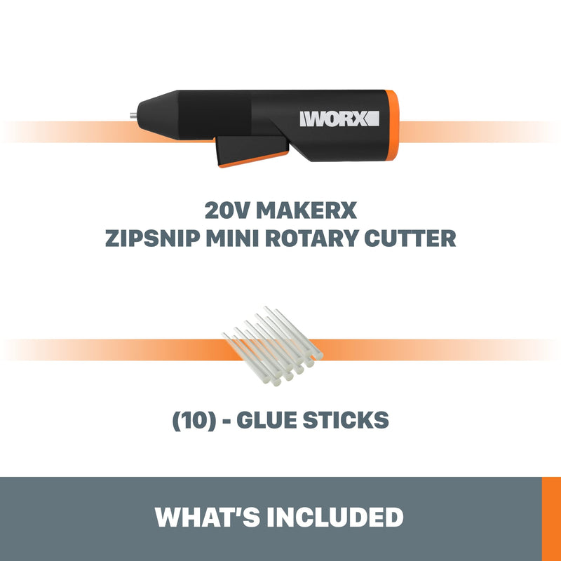 [Australia - AusPower] - Worx WX746L.9 20V MAKERX Hot Glue Gun (Tool Only) 