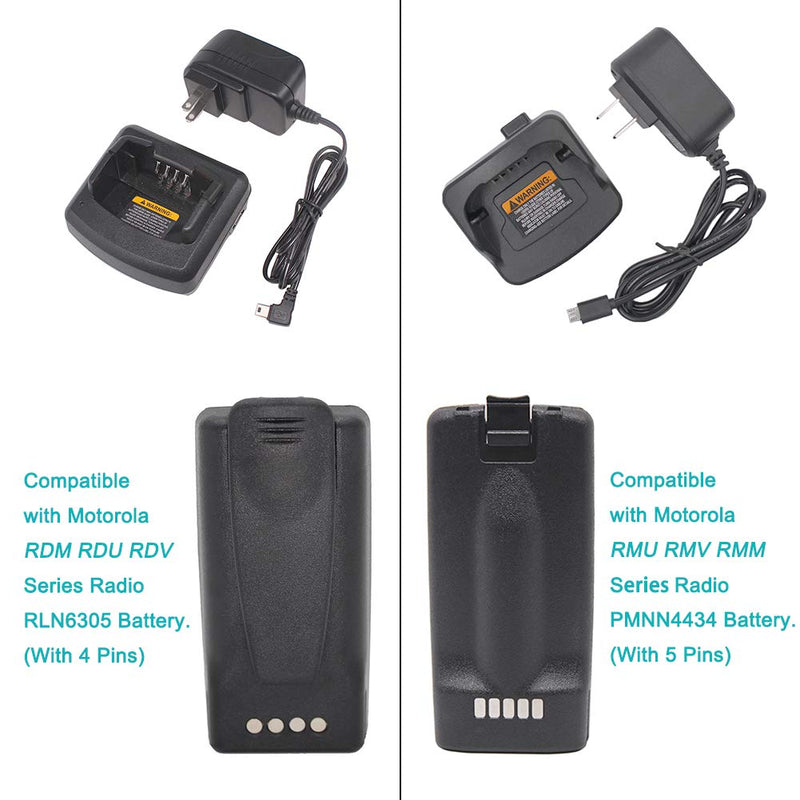 [Australia - AusPower] - Rapid Charger Compatible for Motorola CP110 RDM2070D RDU4100 RDV5100 RDU2020 RDU2080D RDV2020 RDV2080D RDM2080 RDU4160D Radio RLN6305 RLN6308 RLN6332A 