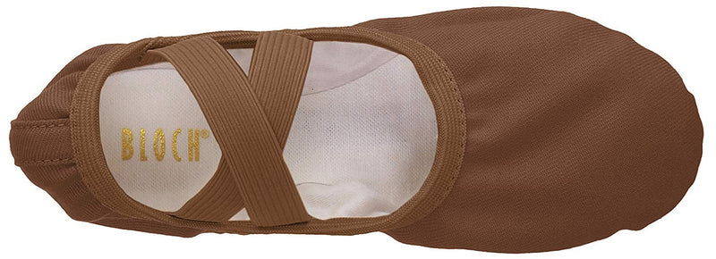 [Australia - AusPower] - Bloch Dance Women's Performa Stretch Canvas Split Sole Ballet Shoe/Slipper 1 Little Kid Cocoa 