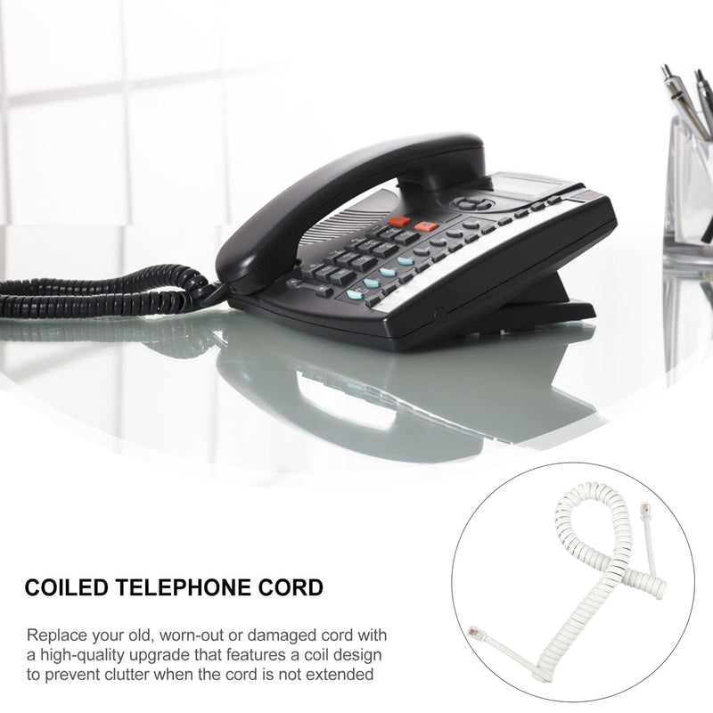 [Australia - AusPower] - EXCEART 10pcs Universal Coiled Telephone Handset Cord Random Color 