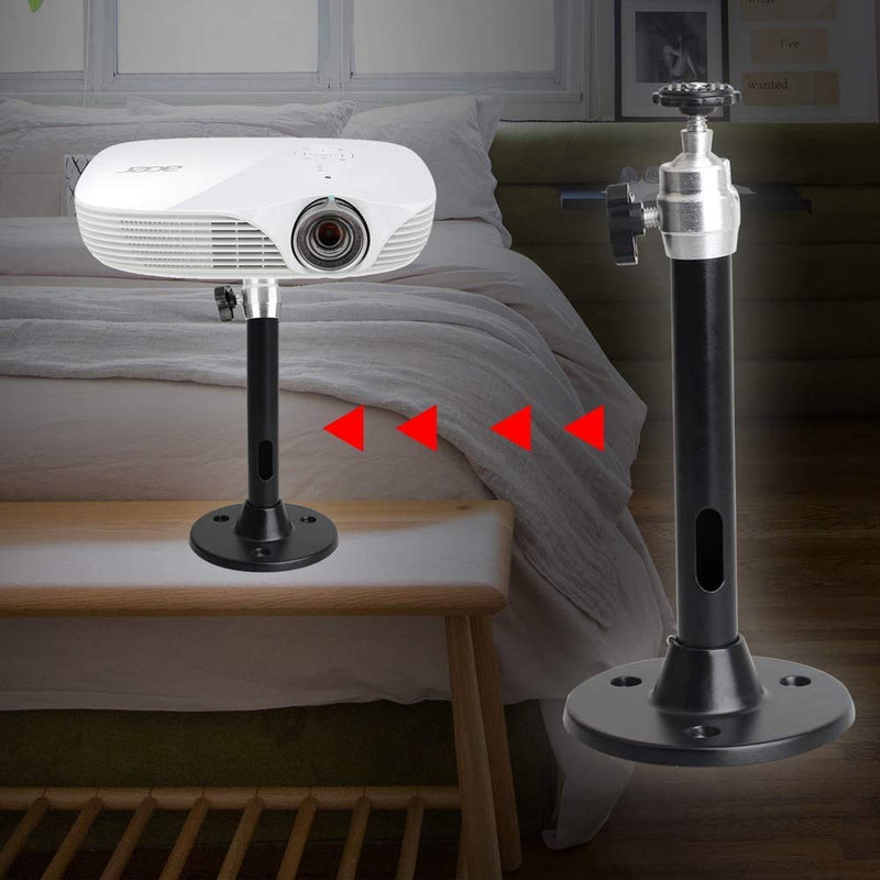 [Australia - AusPower] - YiePhiot Mini Ceiling Wall Projector Mount Stand Compatible with QKK, DR.J, DBPOWER, Anker, VANKYO, AAXA, Jinhoo, PVO, TMY, AuKing and Most Other Mini Projector (175mm, 2 Pack Black) 