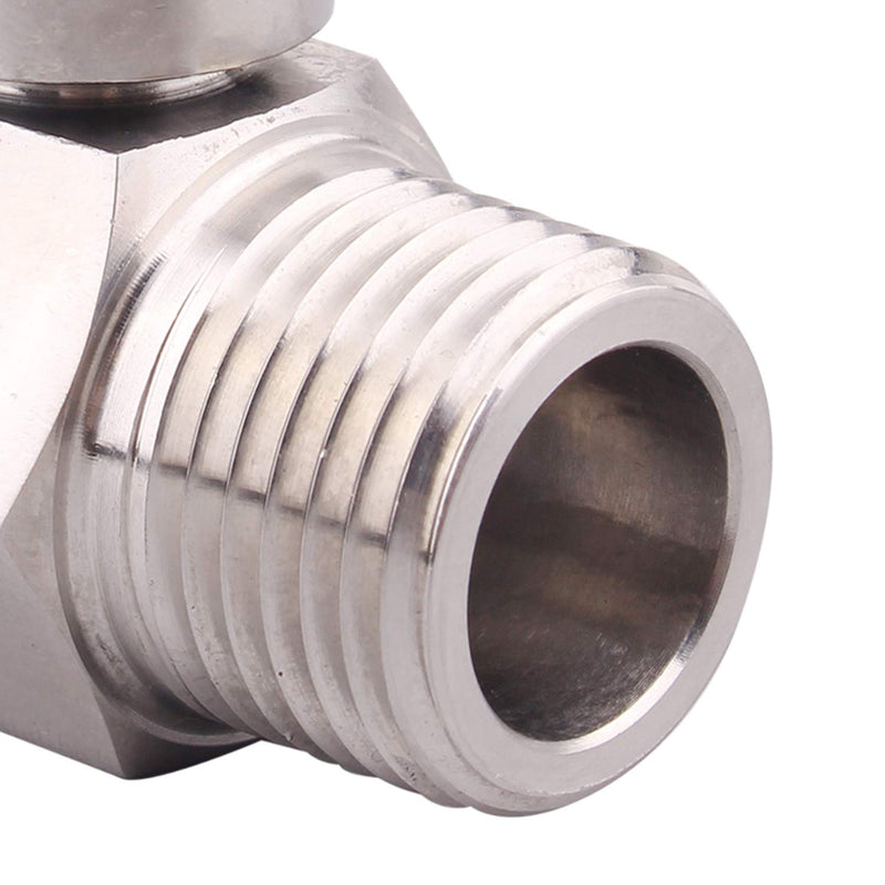 [Australia - AusPower] - DERNORD 1/2" Stainless Mini Ball Valve Female x Male NPT Thread with Stainless Steel Handle Pack of 2 1/2 Inch 