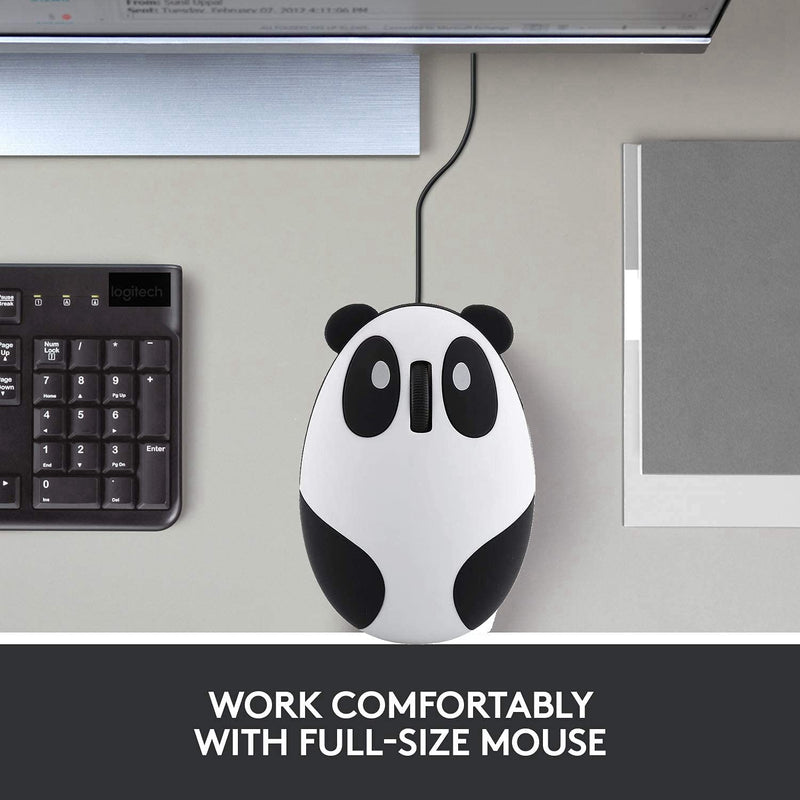 [Australia - AusPower] - Cute Panda-Shaped Computer Mice, 2.4GHz Wireless Optical Gaming Mouse with USB Cable.Compatible with Win/Mac/Linux/Andriod/iOS System. Suitable for Girls/Kids/Student 