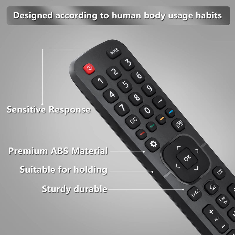 [Australia - AusPower] - Replacement Control EN2A27 for Hisense-Smart-TV-Remote, with Netflix, Prime Video, YouTube, Google Play Buttons for Hisense TV-EN2A27-upgrade 