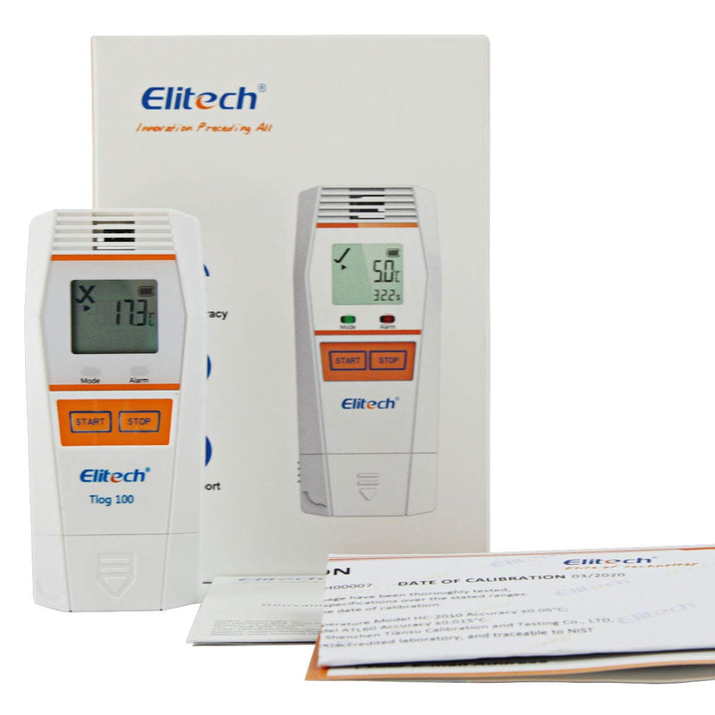 [Australia - AusPower] - Elitech Tlog 100 Temperature Data Logger Reusable Temperature Recorder PDF Report USB Port 32000 Points 