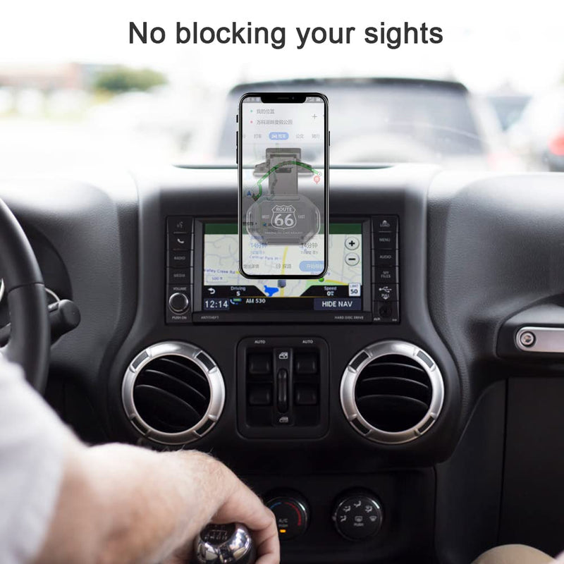 [Australia - AusPower] - SALEX Magnetic Suction Cup Phone Holder for Car Dashboard, Windshield. Black Adjustable Cell Phone Clamp Mount. Universal Rotatable Mobile Phone Bracket for Gadgets, Smartphone, Tablet. Cradle for GPS 