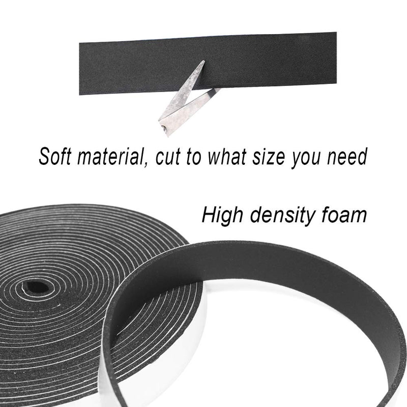 [Australia - AusPower] - Foam Insulation Tape Self Adhesive,Weather Stripping for Doors and Windows,Sound Proof Soundproofing Door Seal,Weatherstrip,Cooling,Air Conditioning Seal Strip (1In x 1/8In x 33Ft, Black) 1In x 1/8In x 33Ft 