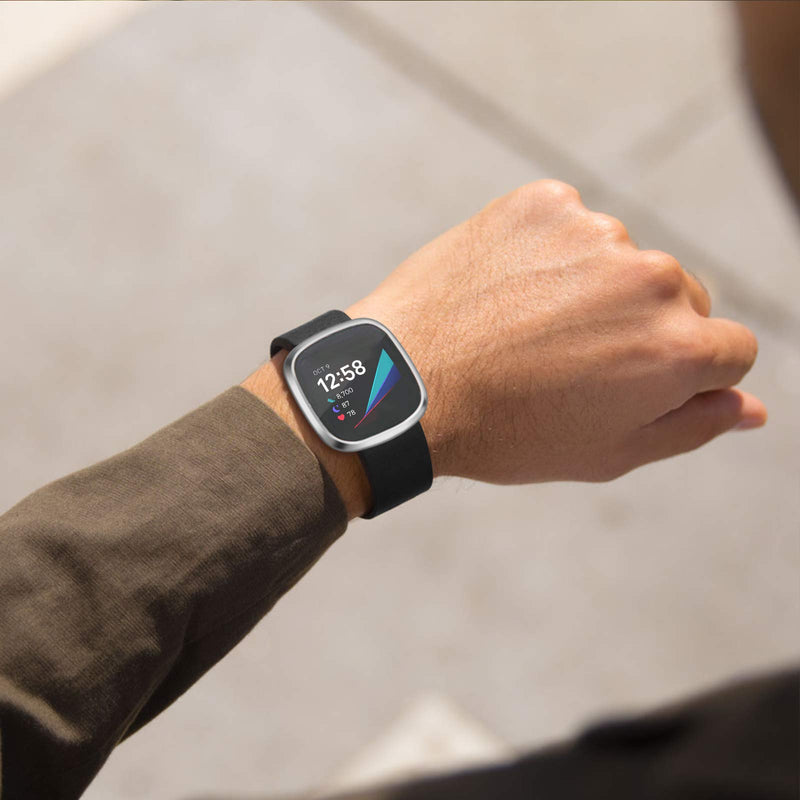 [Australia - AusPower] - RIOROO Screen Protector Case Compatible with Fitbit Versa Sense/Versa 3 for Women & Men, Soft TPU Full Cover Screen Protective Compatible for Fitbit Sense/Versa 3 Smart Watch 