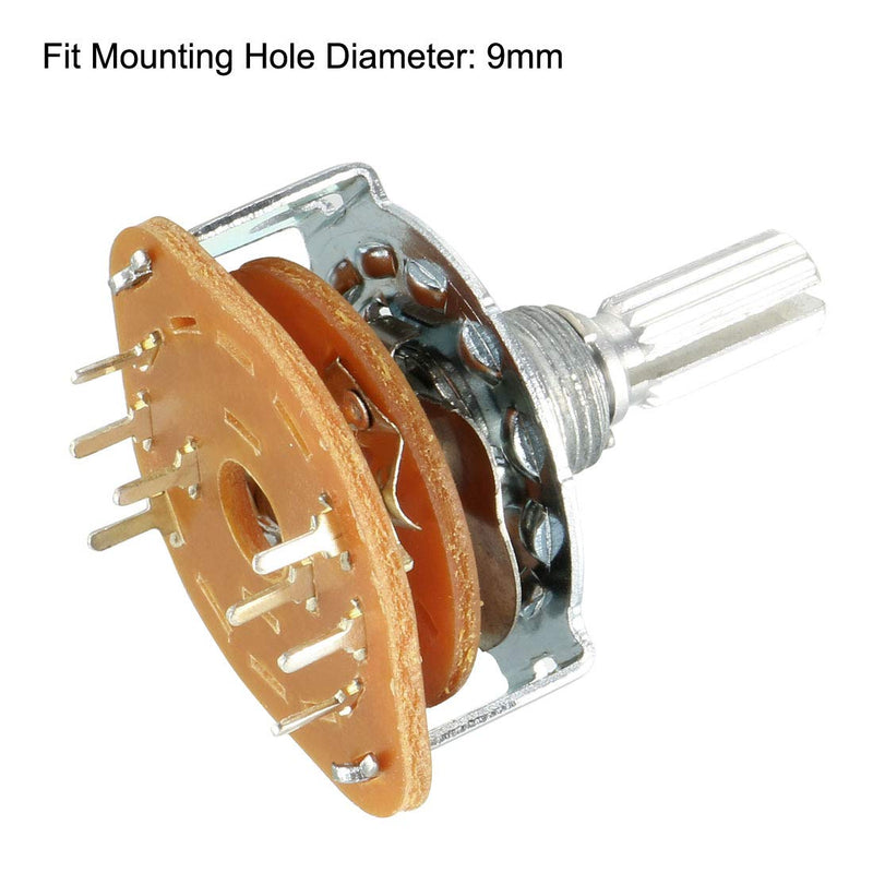 [Australia - AusPower] - uxcell 2P3T 2 Pole 3 Position Selectable Single Deck Band Channel Rotary Switch Selector 
