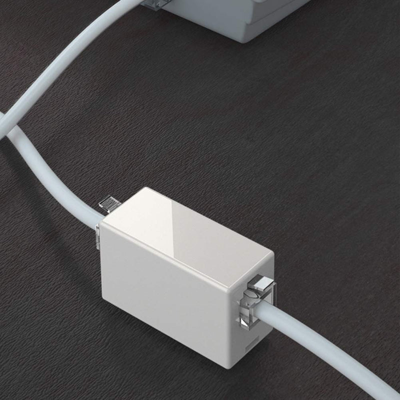 [Australia - AusPower] - RJ11 Coupler, 2 Pack Telephone Phone Line Connector Coupler RFAdapter RJ11 6P4C Inline Keystone Jack Female to Female Straight Telephone Cable Cord Extension Adapter White 